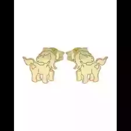 Boucles d&rsquo;Oreilles Poney en Or image cachée