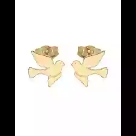 Boucles d&rsquo;Oreilles Colombe Or image cachée