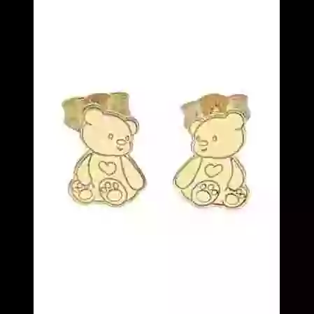 Boucles d&rsquo;Oreilles Ourson en Or image cachée