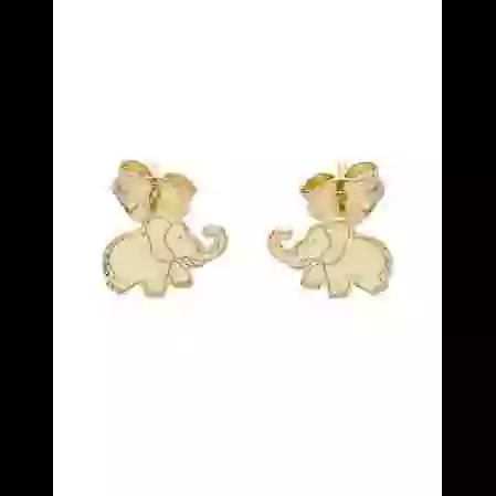 Boucles d&rsquo;Oreilles Elephant en Or image cachée