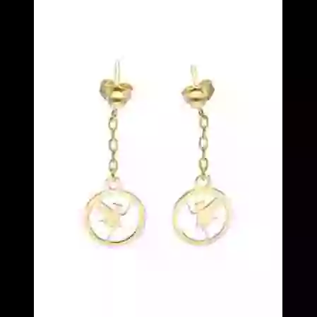 Boucles d&rsquo;Oreilles Pendantes F&eacute;e en Or image cachée