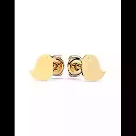 Boucles d&rsquo;Oreilles Oiseau en Or image cachée