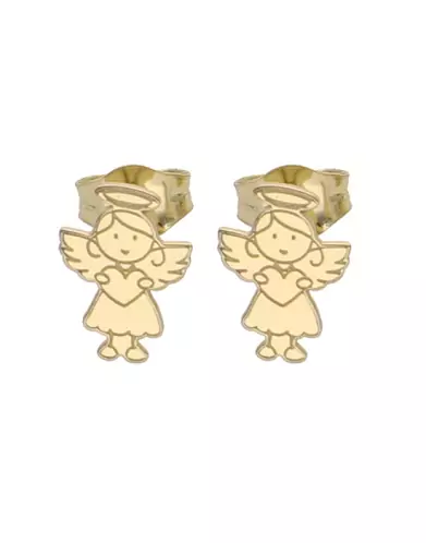 Boucles d’Oreilles Ange Fille en Or