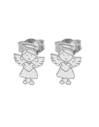 Boucles d’Oreilles Ange Fille en Or