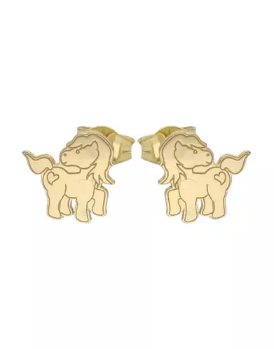 Boucles d’Oreilles Poney en Or