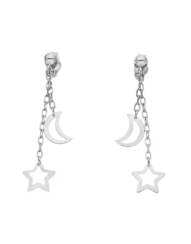 Boucles d’Oreilles Pendantes Astres en Or