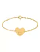 Bracelet Cœur Femme Main dans la Main en Or Personnalisable