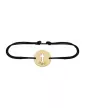 Bracelet Rond Croix Ajourée en Or Personnalisable Cordon