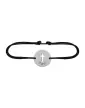 Bracelet Rond Croix Ajourée en Or Personnalisable Cordon