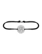 Bracelet Rond Cordon Lettre Gravée Style Calligraphie en Or Personnalisable