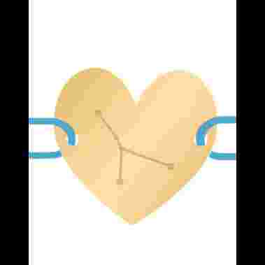 Bracelet Coeur Cordon Constellation image cachée