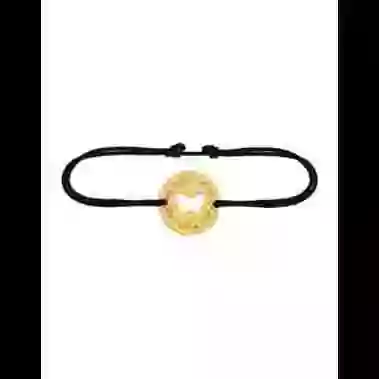 Bracelet Papillon Ajouré Cordon Décor Laurier image cachée