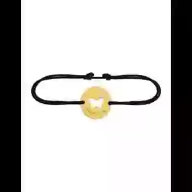 Bracelet Papillon Ajouré Or Cordon Personnalisable image cachée
