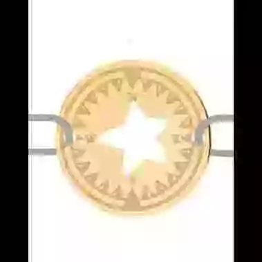 Bracelet Étoile Ajouré Cordon Décor Boussole image cachée