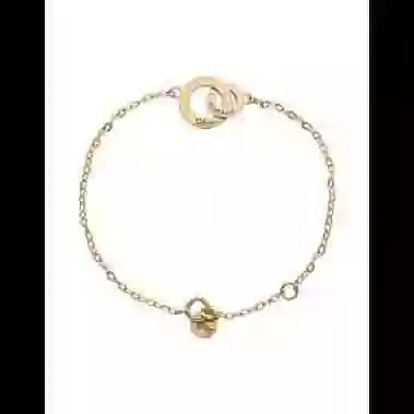 Bracelet Anneaux Entrelacés en Or Personnalisable image cachée