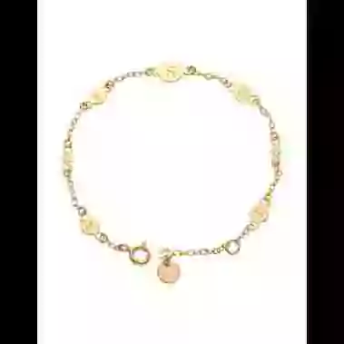 Bracelet 5 Pampilles Personnalisable en Or image cachée