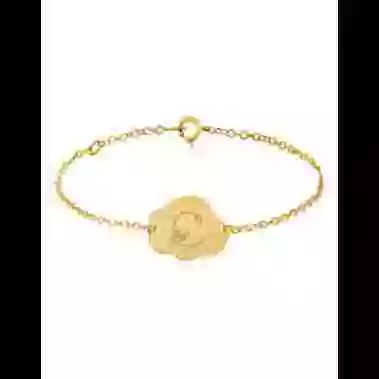 Bracelet Nuage Enfant Lettre grav&eacute;e Style Floral image cachée