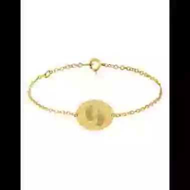 Bracelet Ovale Femme Empreintes Pieds image cachée
