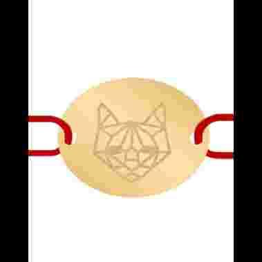 Bracelet Ovale Cordon Chat Origami image cachée