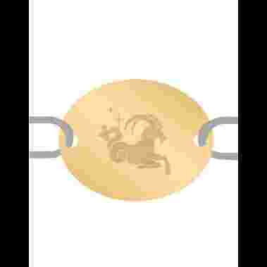 Bracelet Ovale Cordon Emblème Zodiaque image cachée