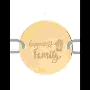 Bracelet Rond Cordon Hapiness is Family image cachée