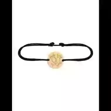 Bracelet Rond Cordon Make Love Not War en Or à Personnaliser image cachée
