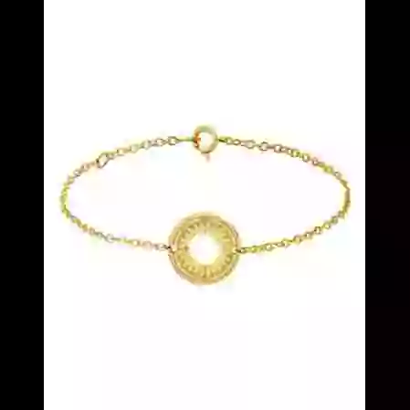 Bracelet Rond Ajour&eacute; Homme D&eacute;cor Boussole image cachée