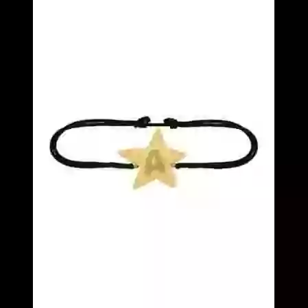 Bracelet Etoile Or Alphabet Enfant Cordon Personnalisable image cachée