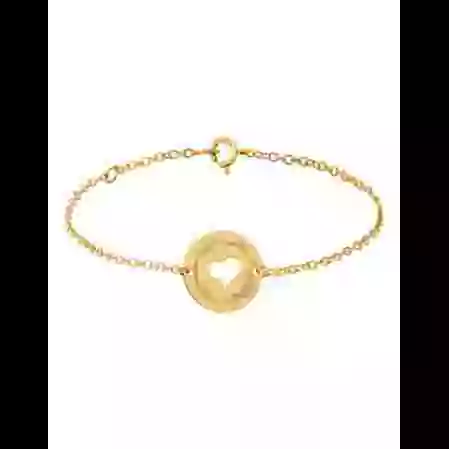 Bracelet Coeur Ajour&eacute; Femme D&eacute;cor Fleur image cachée