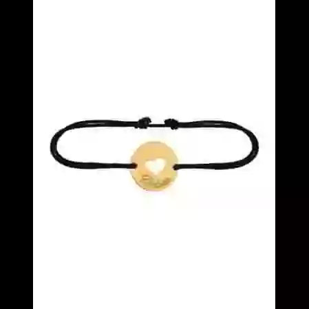 Bracelet C&oelig;ur Ajour&eacute; Cordon Personnalisable image cachée