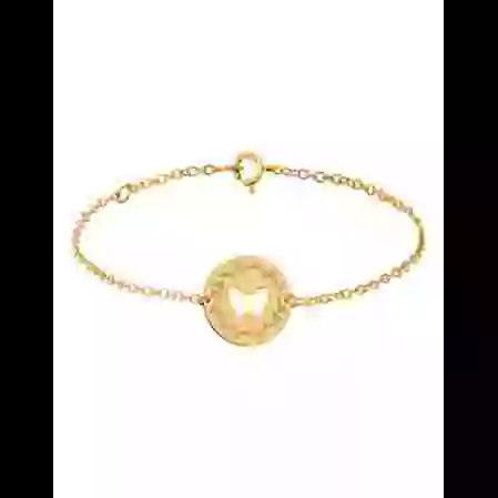 Bracelet Papillon Ajour&eacute; Femme Couronne de Laurier image cachée
