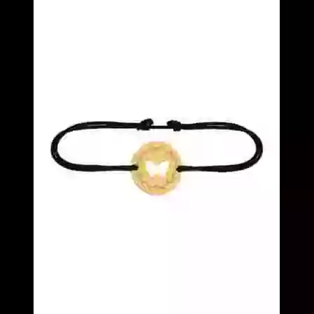 Bracelet Papillon Ajour&eacute; Cordon D&eacute;cor Laurier image cachée