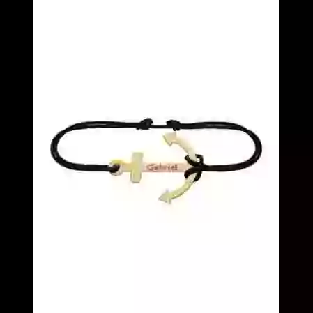 Bracelet Ancre en Or Personnalisable Cordon image cachée