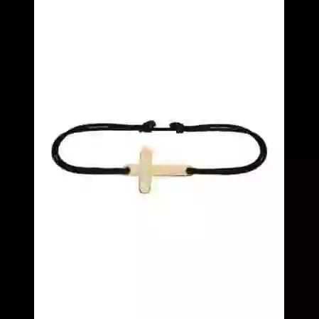 Bracelet Croix en Or Personnalisable Cordon image cachée