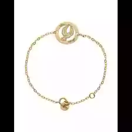 Bracelet Colombe Personnalisable en Or image cachée