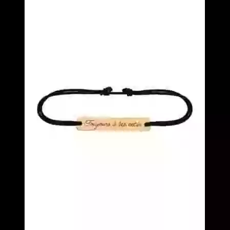 Bracelet Message en Or Personnalisable Cordon image cachée