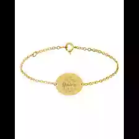 Bracelet Ovale Femme Mamie en Or Personnalisable image cachée