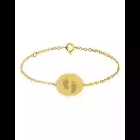 Bracelet Ovale Femme Empreintes Pieds image cachée