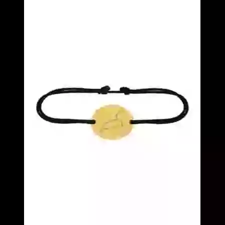 Bracelet Ovale Cordon Constellation Or Personnalisable image cachée