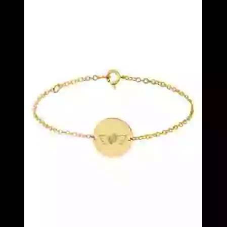 Bracelet Rond Enfant Ange Petits Pieds en Or Personnalisable image cachée