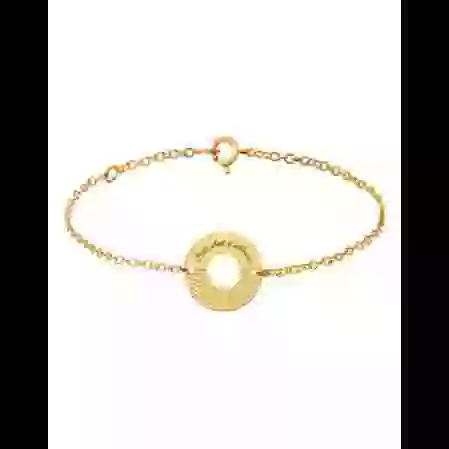 Bracelet Femme Personnalis&eacute; Or Cercle Soleill&eacute; image cachée