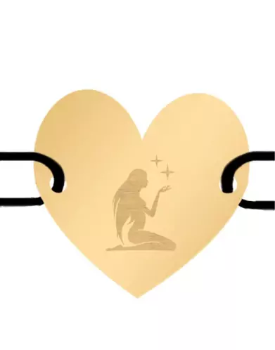 Bracelet Coeur Cordon Emblème Zodiaque