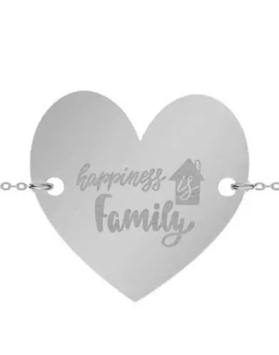 Bracelet Coeur Enfant Hapiness is Family