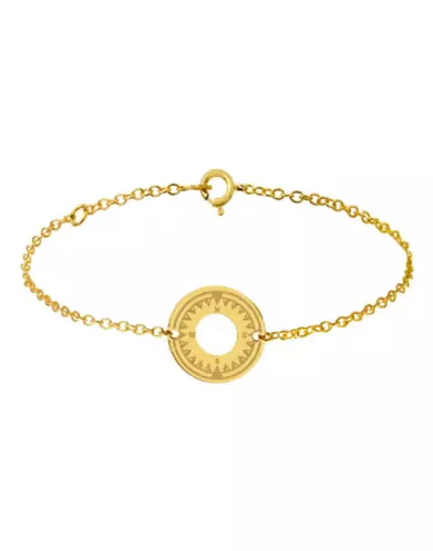 Bracelet Rond Ajouré Femme Décor Boussole