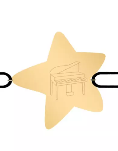 Bracelet Étoile Cordon Piano