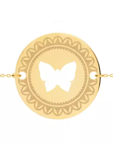 Bracelet Papillon Ajouré Enfant Décor Mandala
