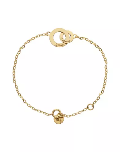Bracelet Anneaux Entrelacés en Or Personnalisable