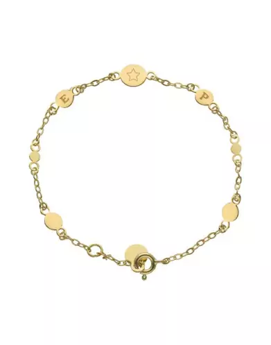 Bracelet 5 Pampilles Personnalisable en Or