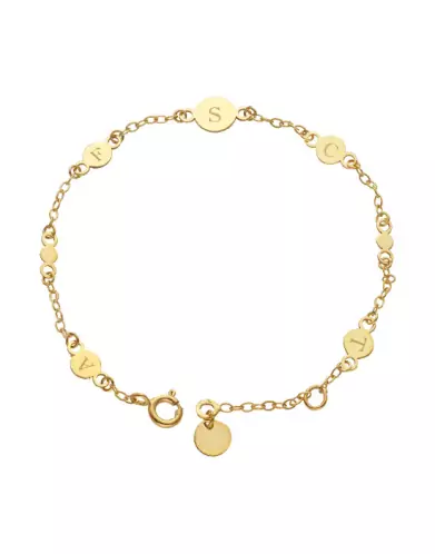 Bracelet 5 Pampilles Personnalisable en Or