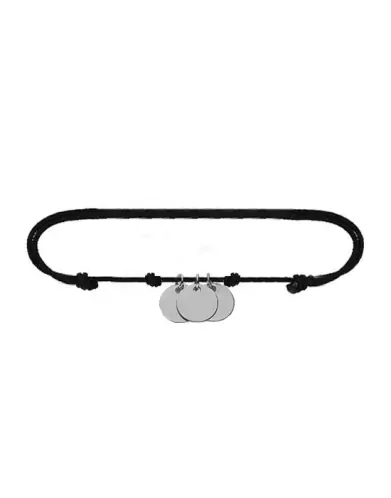Bracelet Cordon 3 Pampilles en Or Personnalisable